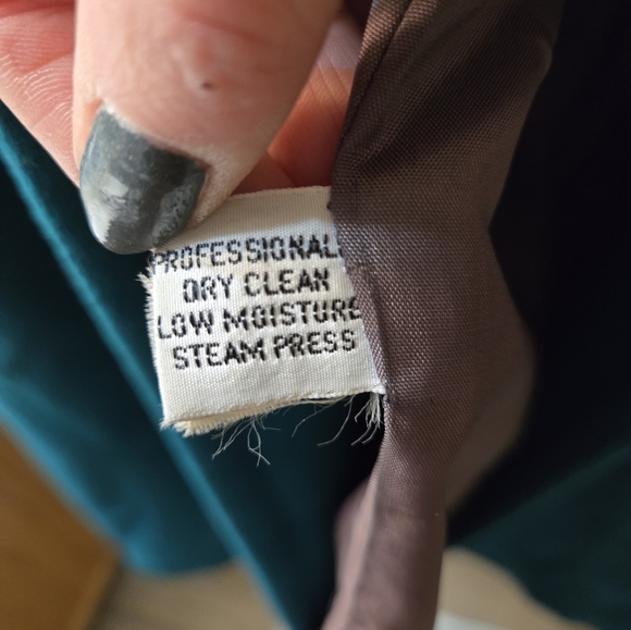 Vintage Braefair Union Made Teal 100% Wool Trench Coat 1960s - Picture 9 of 10